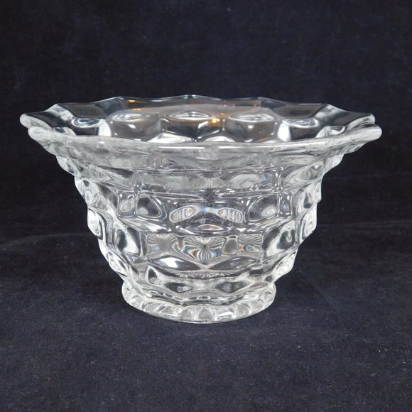 Fostoria American Clear Mayonnaise Bowl ONLY NO Underplate Spoon Ladle FLAW - Picture 4 of 7